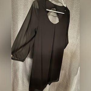 NWT BCX black sheer mini dress size medium